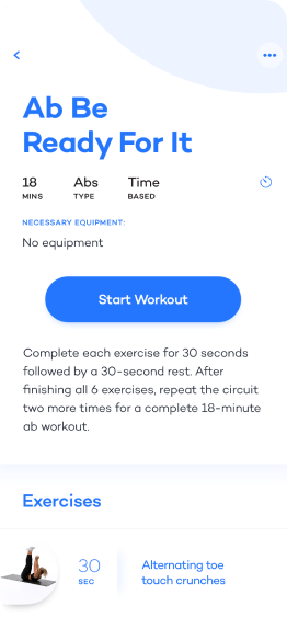 Alive by Whitney Simmons Workout Screen