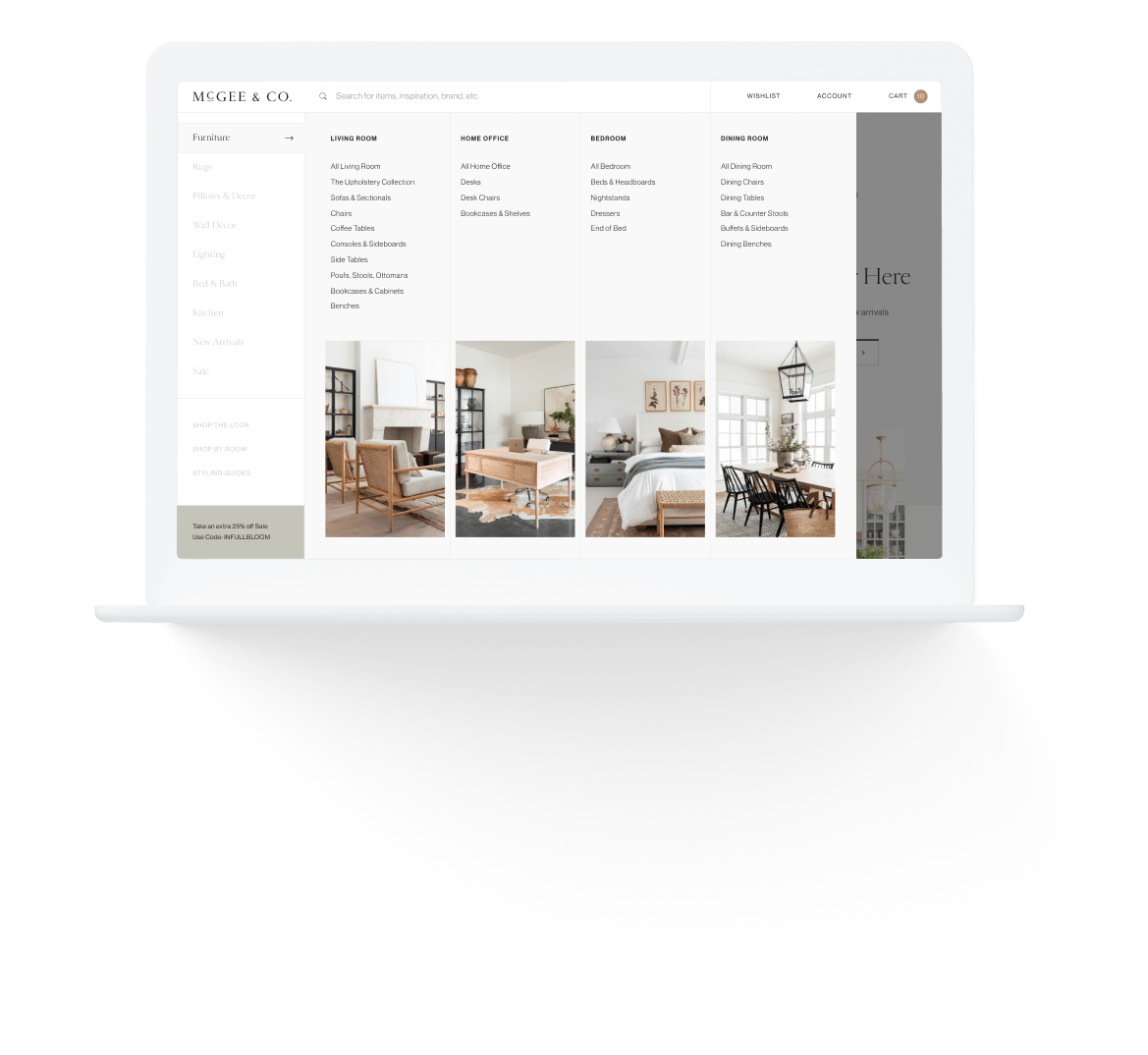McGee & Co. Website Navigation